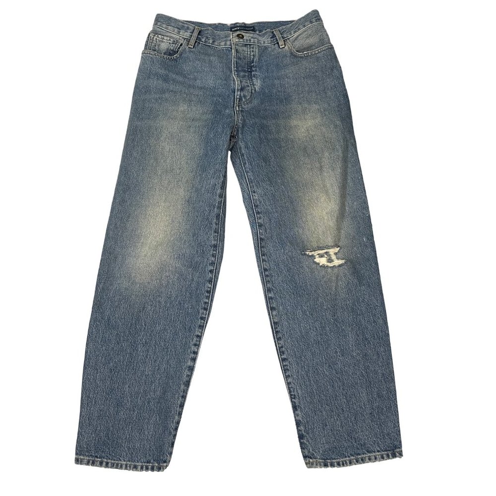Vintage Levis Jeans Womens 27 High Waist Blue Denim Cropped Jane Button Fly - Picture 4 of 16